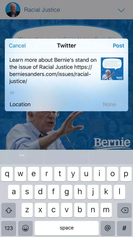 Capturas de tela do Meet Bernie