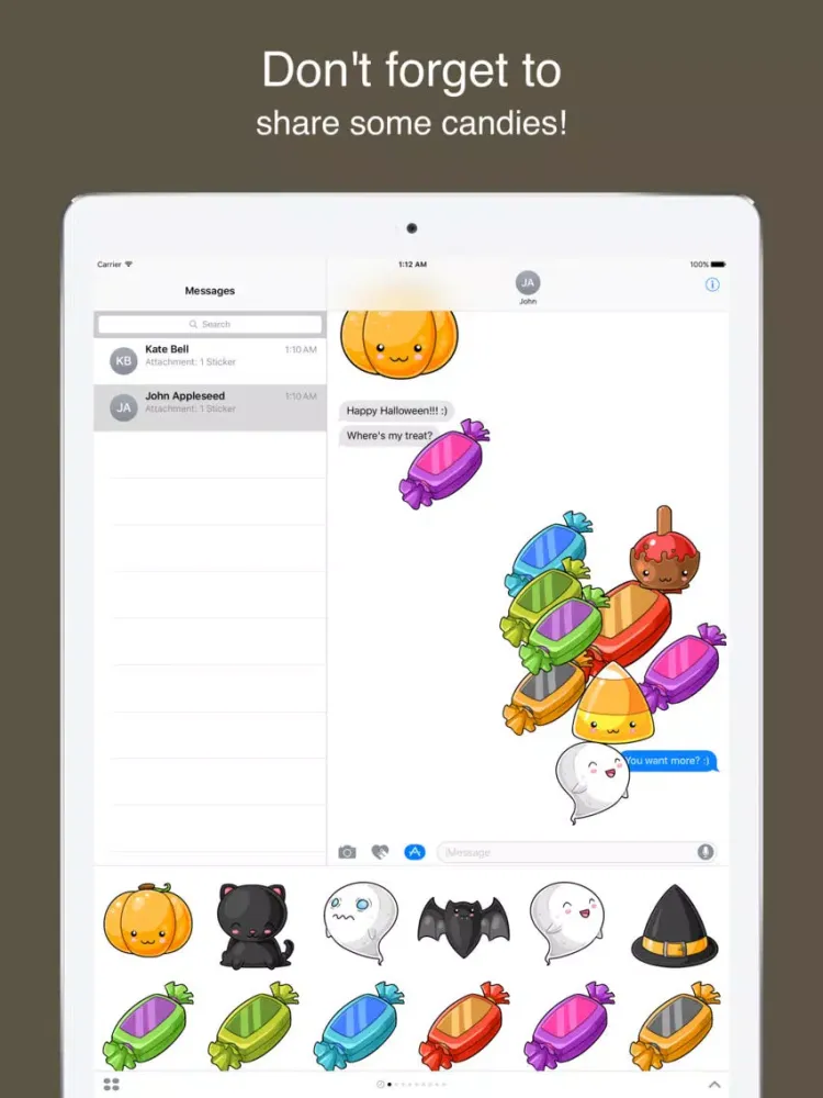 CreativeStickrs - Jane's Kawaii Halloween iPad  Ekran Görüntüleri