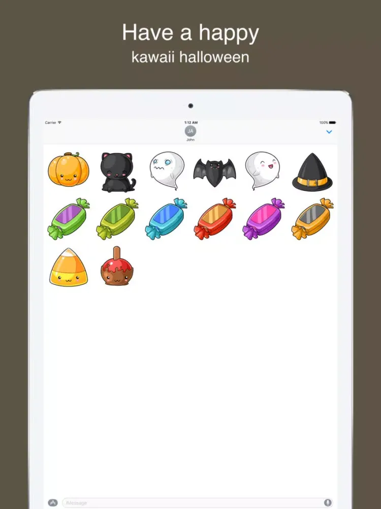 CreativeStickrs - Jane's Kawaii Halloween iPad  Ekran Görüntüleri