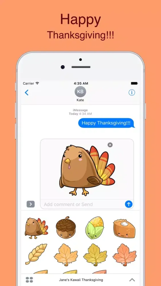 Capturas de pantalla de CreativeStickrs - Jane's Kawaii Thanksgiving