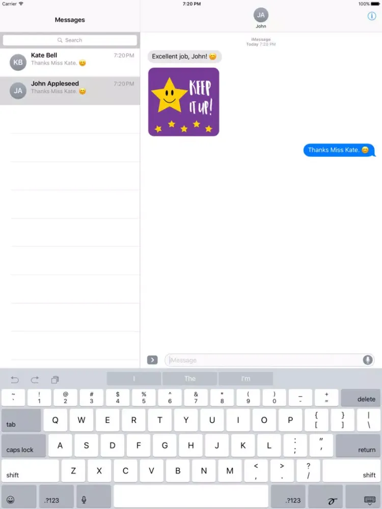 Reward Stickers for iMessage - Good Job, Great Job iPad  Screenshots
