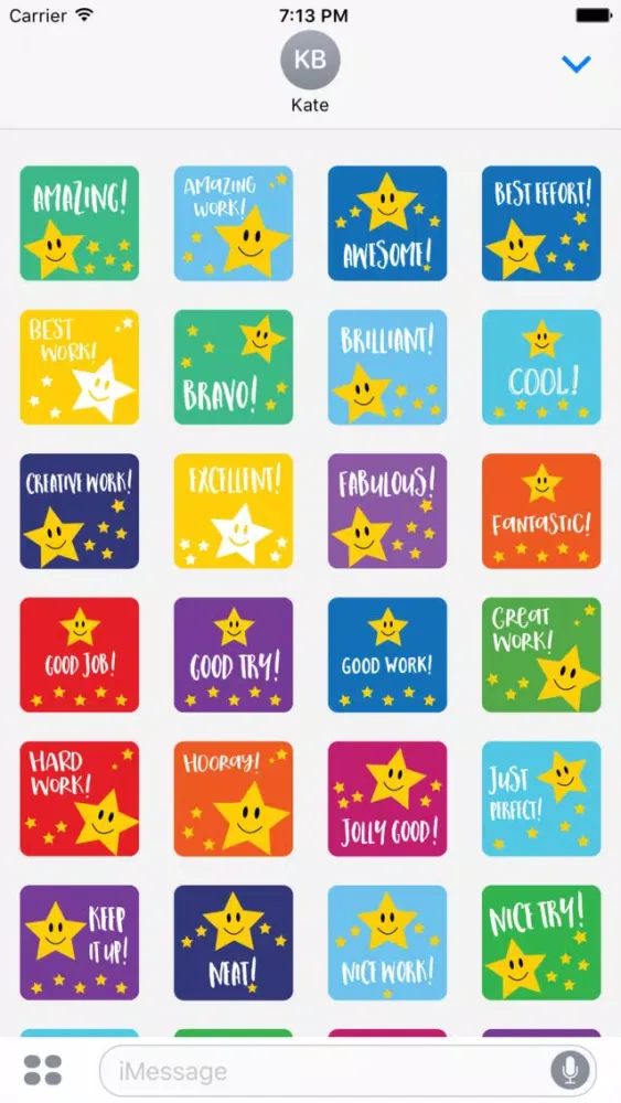 Reward Stickers for iMessage - Good Job, Great Job Screenshots