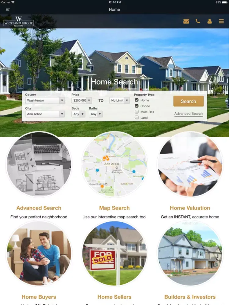 Zrzuty ekranu WG: Michigan Home Search iPad 