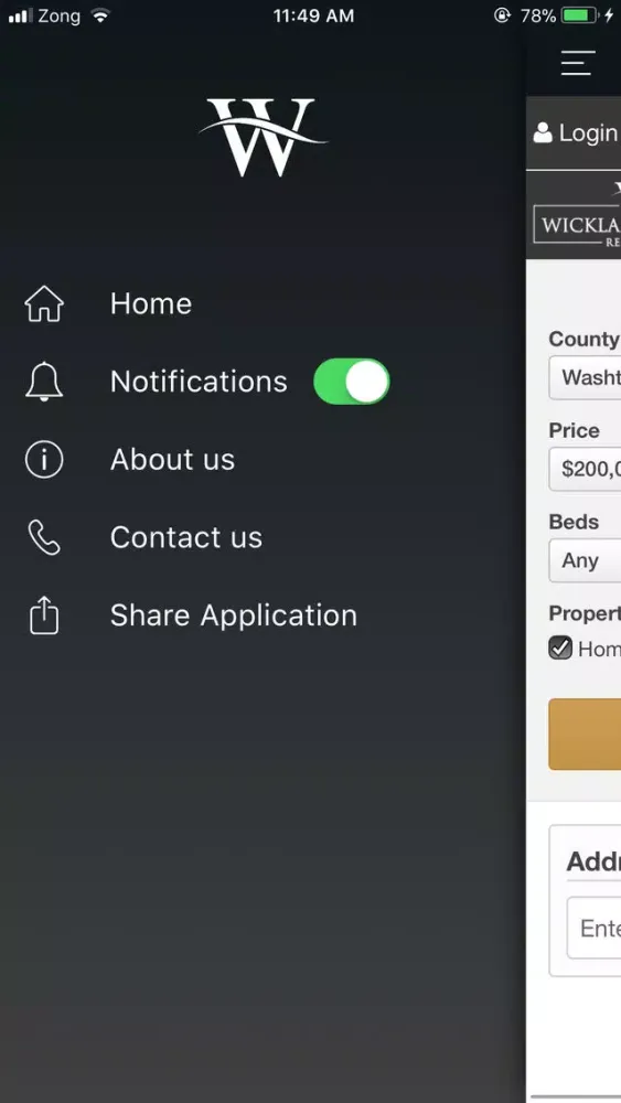 Zrzuty ekranu WG: Michigan Home Search