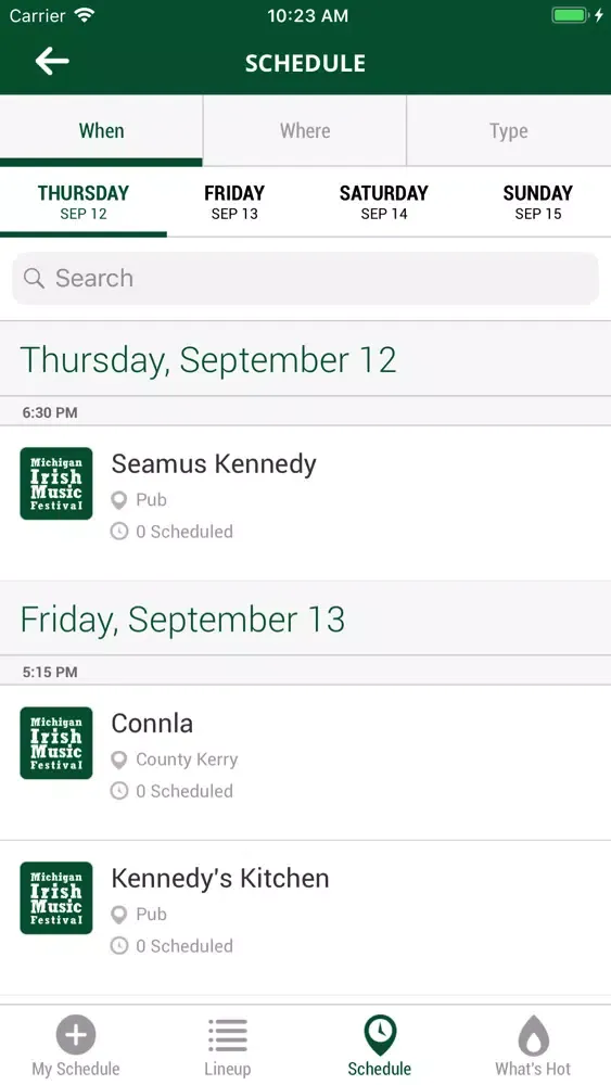 Screenshot di Michigan Irish Music Festival