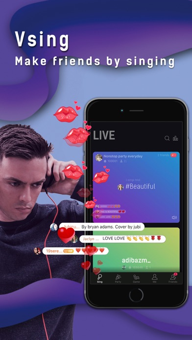 ภาพหน้าจอของ Sing（Vsing）: Karaoke Apps