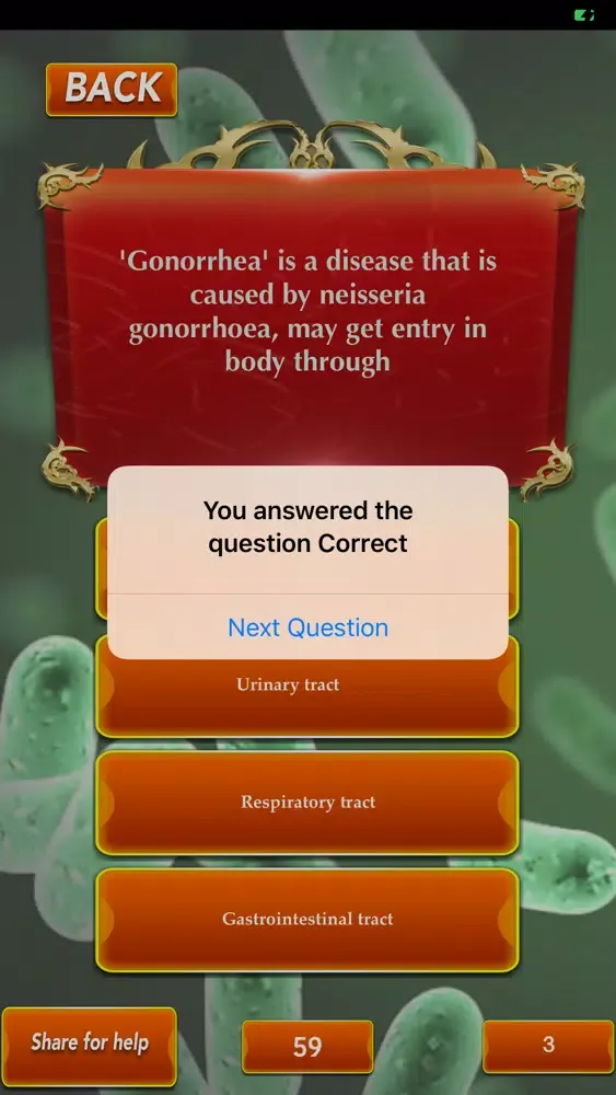 MicroBiology MCQs سکرین شاٹس