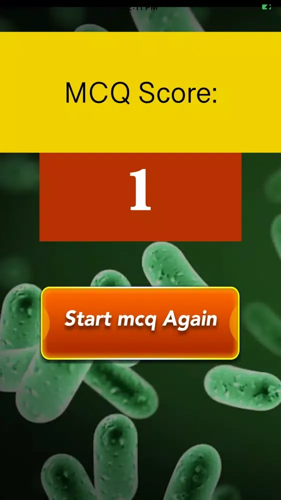 MicroBiology MCQs سکرین شاٹس
