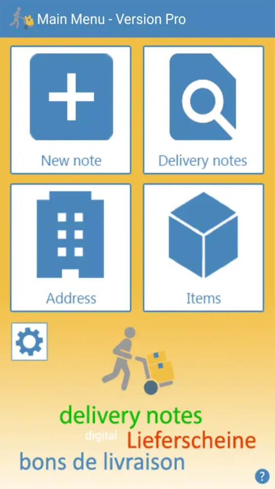 Zrzuty ekranu Digital delivery note