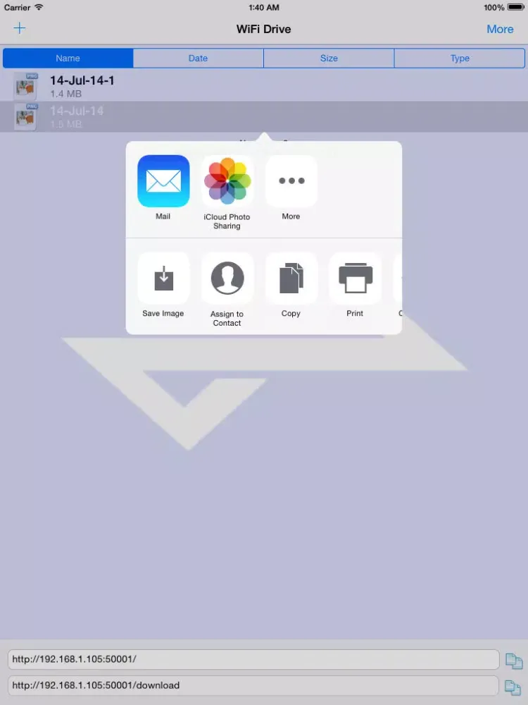 WiShare iPad  스크린샷