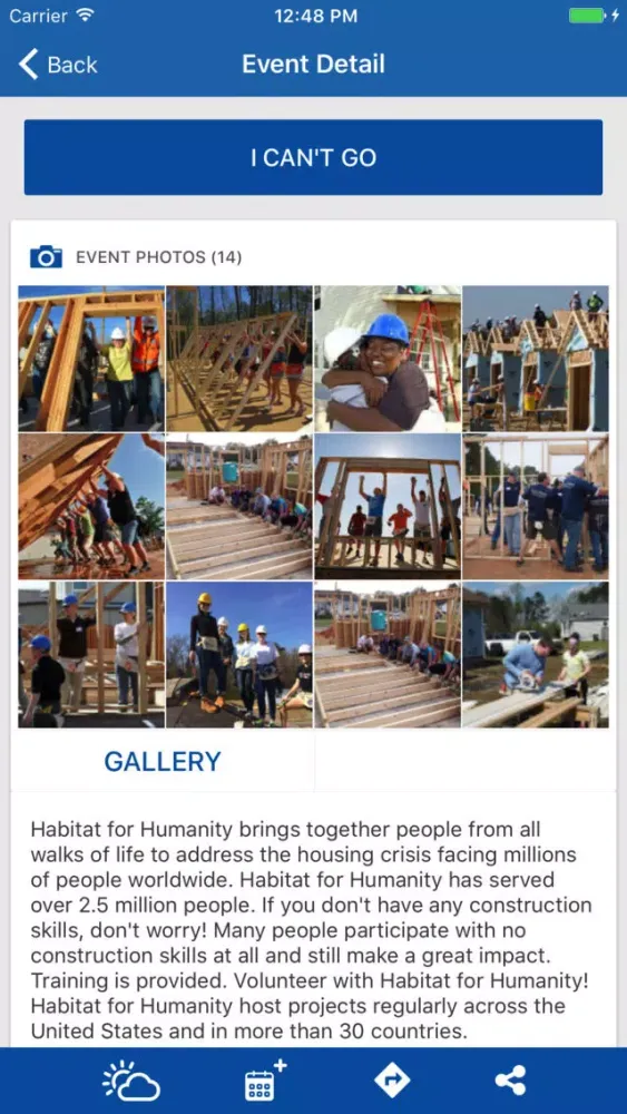 Ảnh chụp màn hình của VolunteerMe