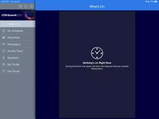 Capturas de tela do Micro Focus Summit FY21 iPad 
