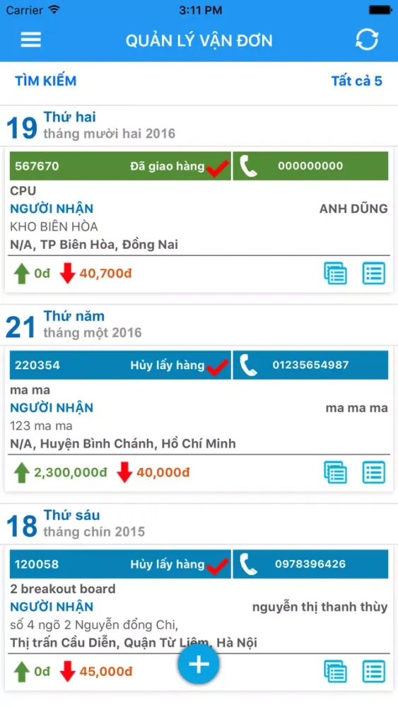 Giao hàng nhanh ProShip Ekran Görüntüleri