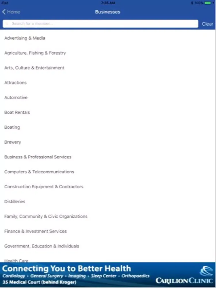Capturas de pantalla de Smith Mountain Lake Chamber iPad 