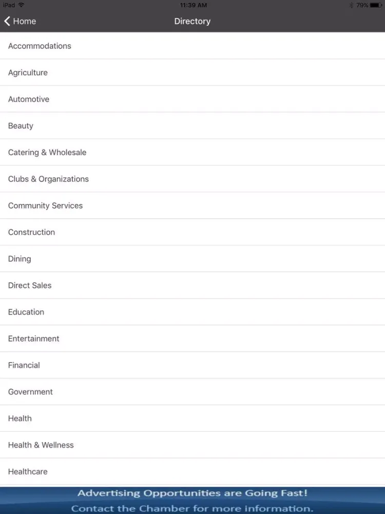 Willits Chamber of Commerce iPad  스크린샷