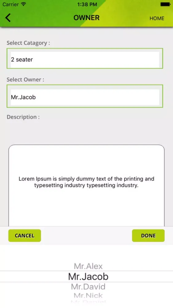 Car Dealership Application Screenshots