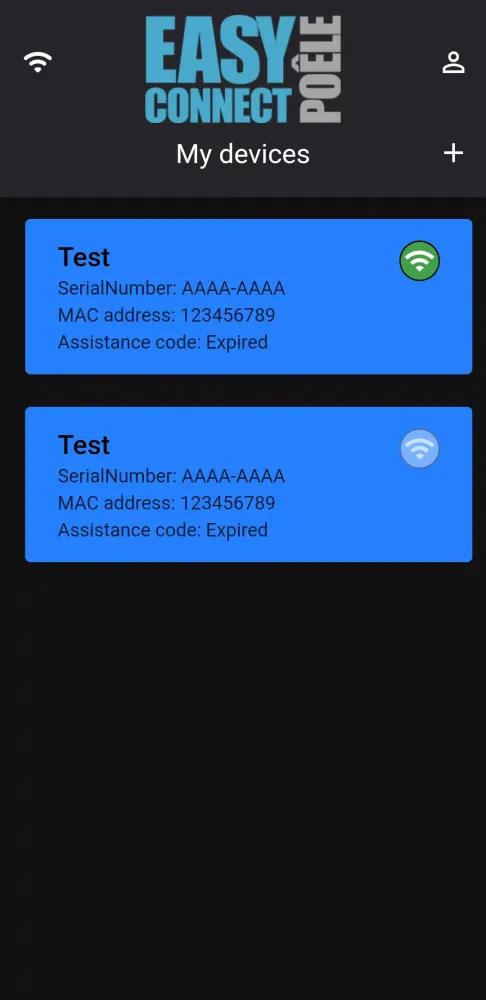 Zrzuty ekranu Easy Connect Poêle