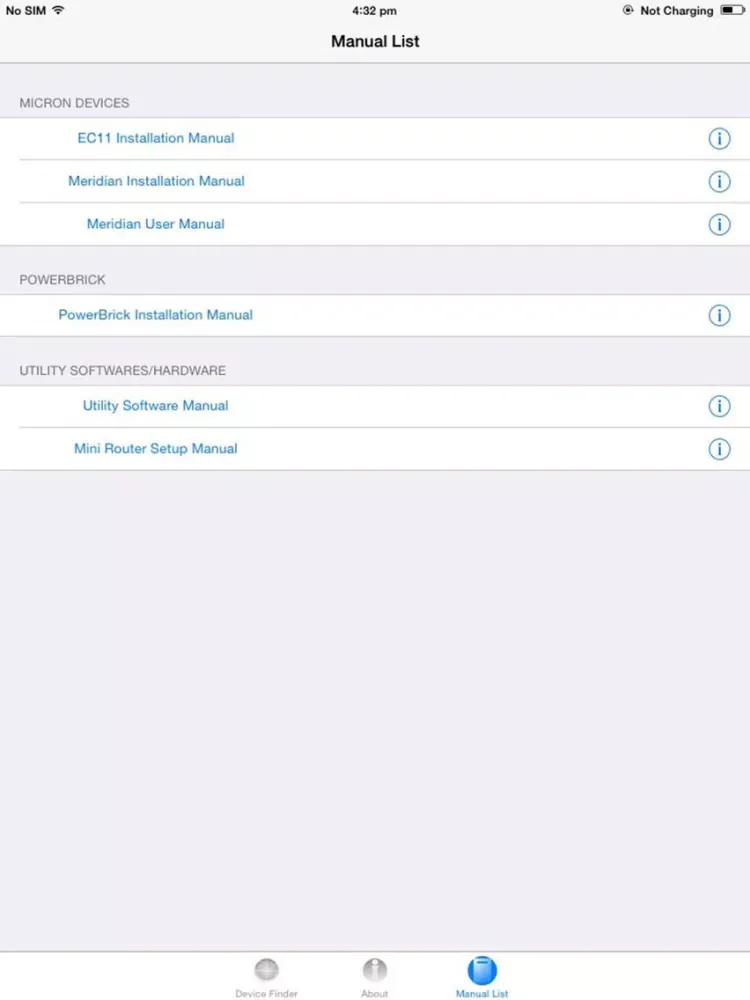 Micron Device Finder II iPad  سکرین شاٹس