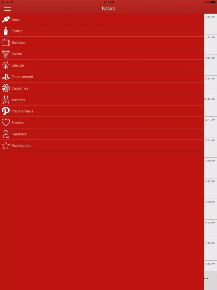 South African Newspapers iPad  Ekran Görüntüleri