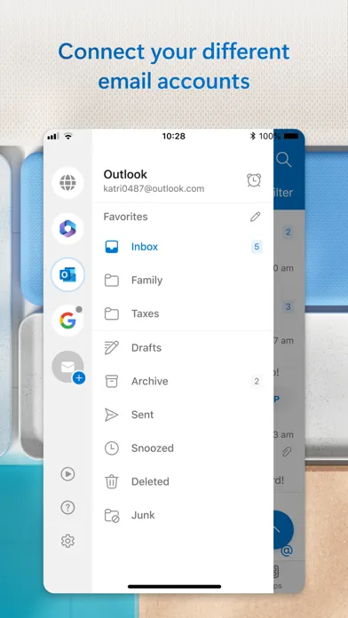 ภาพหน้าจอของ Microsoft Outlook