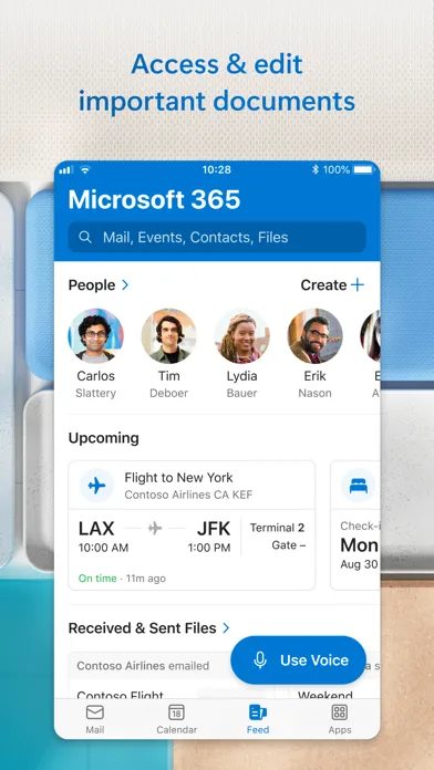 ภาพหน้าจอของ Microsoft Outlook
