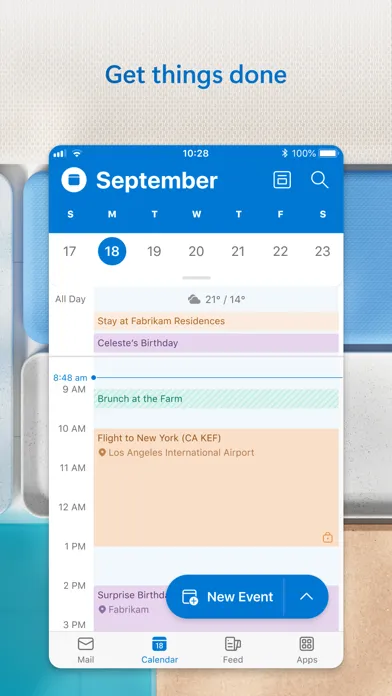 ภาพหน้าจอของ Microsoft Outlook