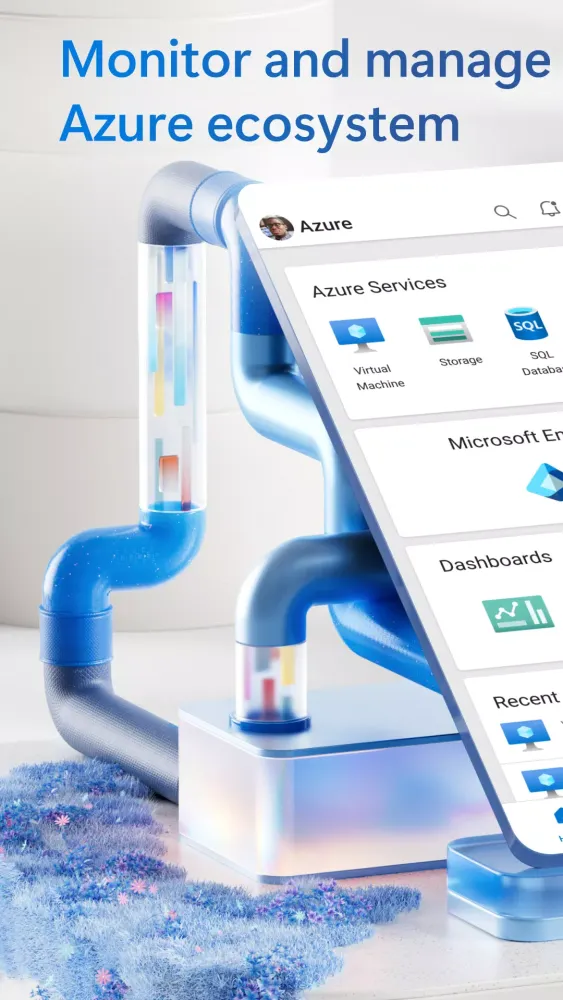 Capturas de tela do Microsoft Azure