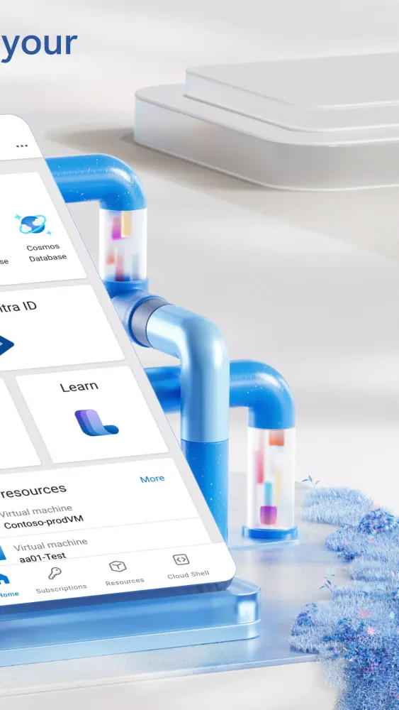 Capturas de tela do Microsoft Azure