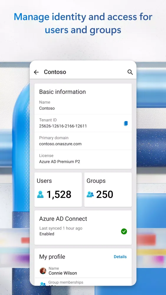 Capturas de tela do Microsoft Azure