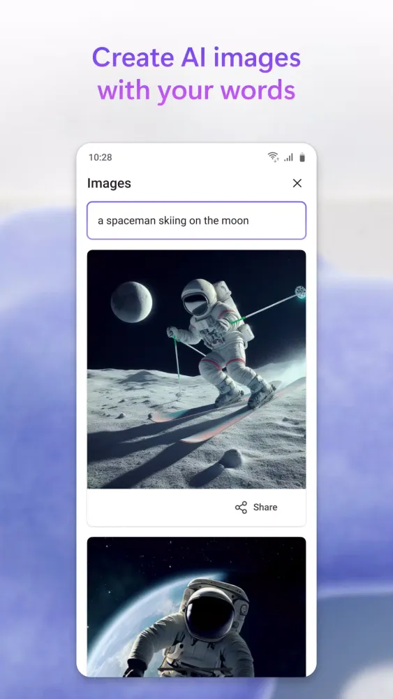 Captures d'écran de Microsoft Designer