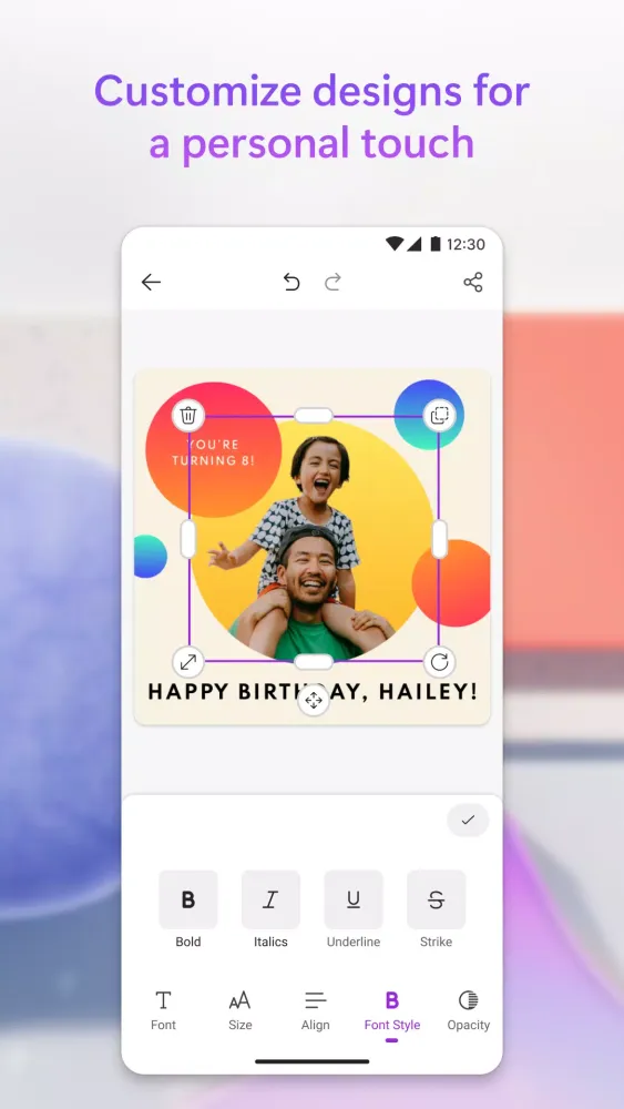 Captures d'écran de Microsoft Designer