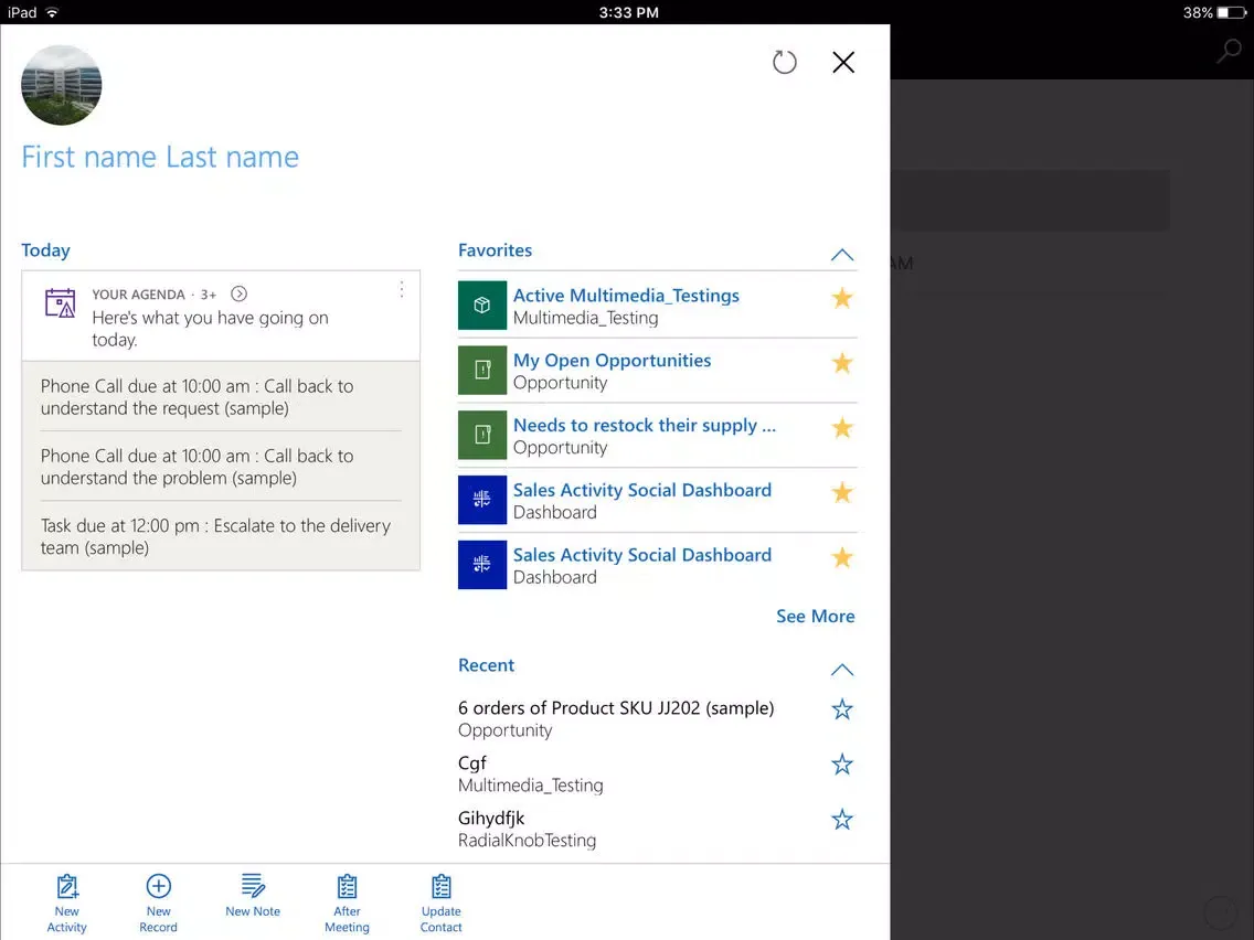 تصاویر Dynamics 365 for BlackBerry iPad 