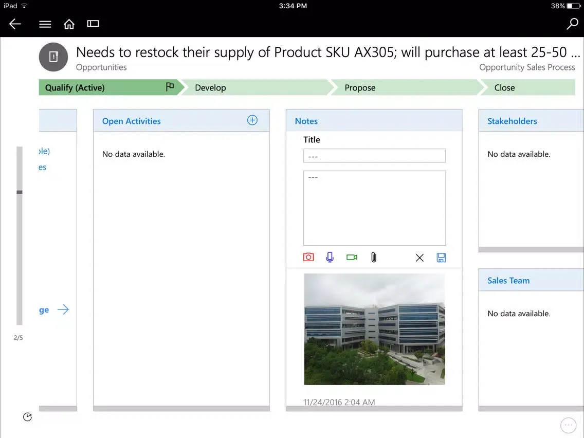 تصاویر Dynamics 365 for BlackBerry iPad 