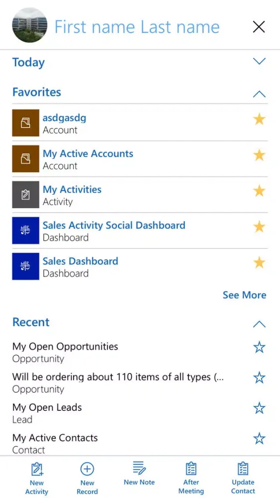 تصاویر Dynamics 365 for BlackBerry