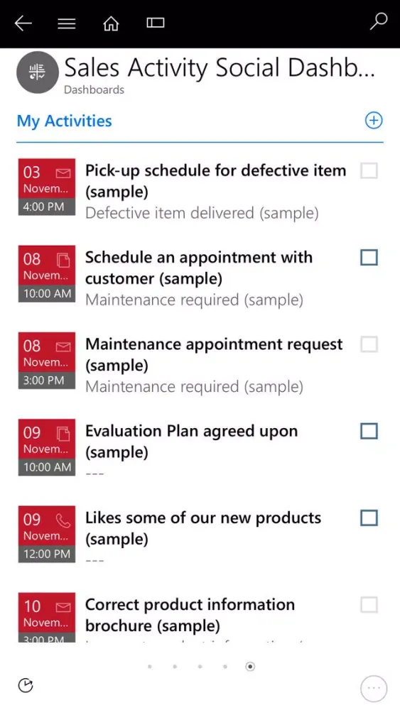 تصاویر Dynamics 365 for BlackBerry