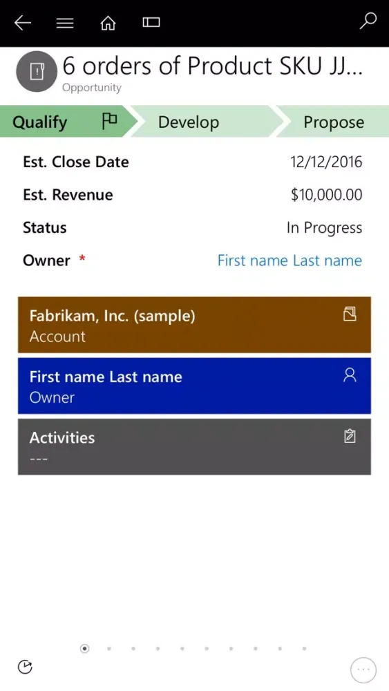 تصاویر Dynamics 365 for BlackBerry