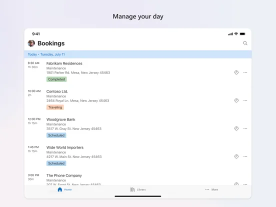 Dynamics 365 Field Service iPad  Screenshots