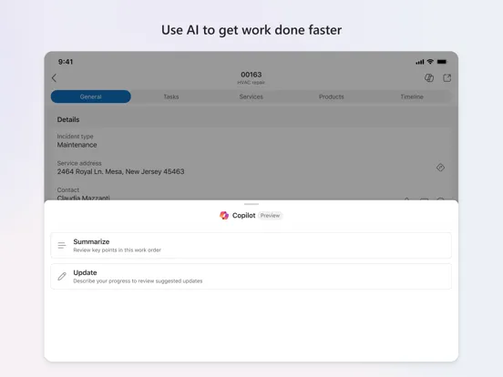 Dynamics 365 Field Service iPad  Screenshots