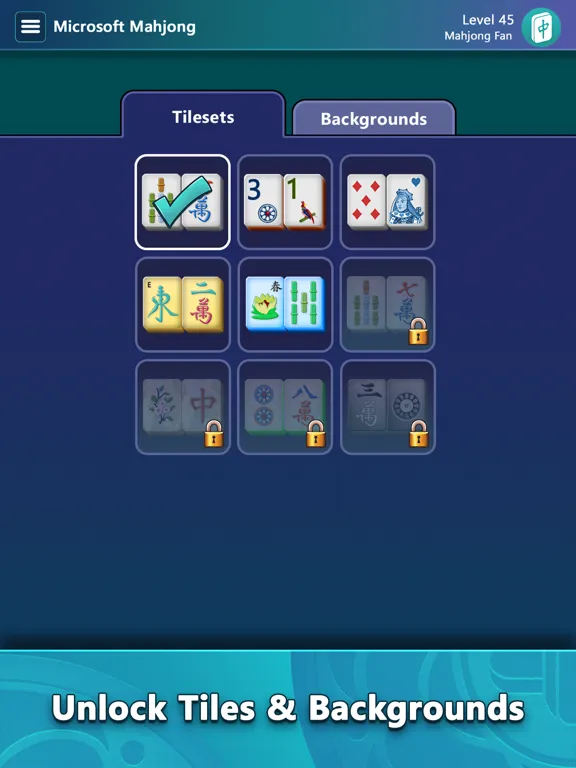 Capturas de tela do Mahjong by Microsoft iPad 