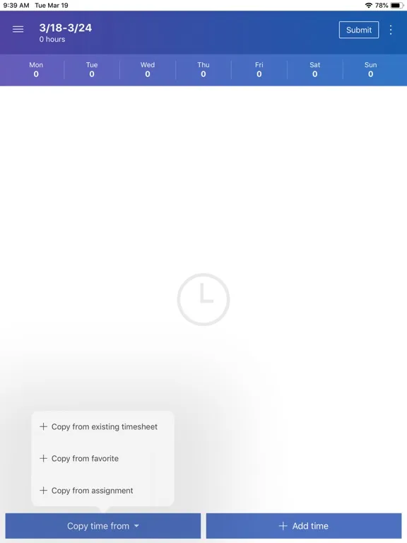 Dynamics 365 Project Timesheet iPad Ekran Görüntüleri