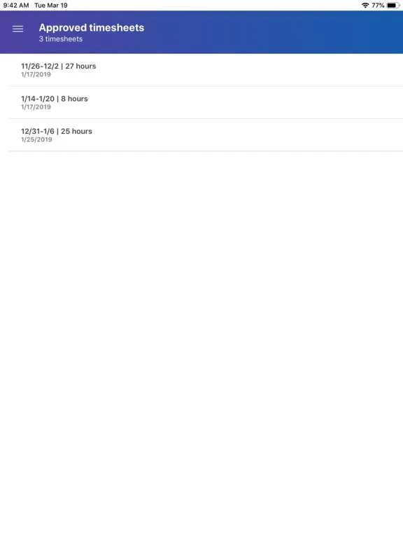 Dynamics 365 Project Timesheet iPad Ekran Görüntüleri