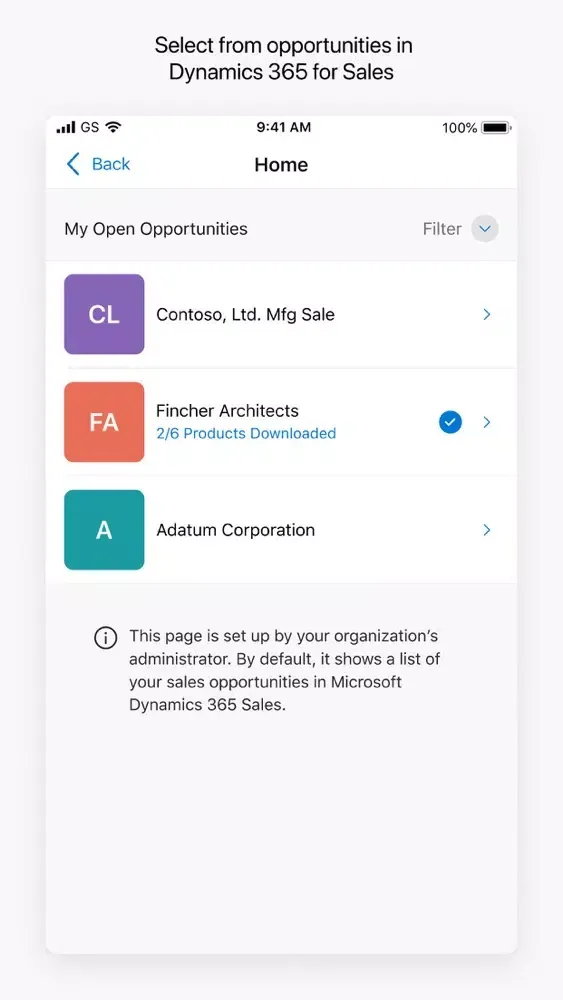 Tangkapan layar Dynamics 365 Product Visualize