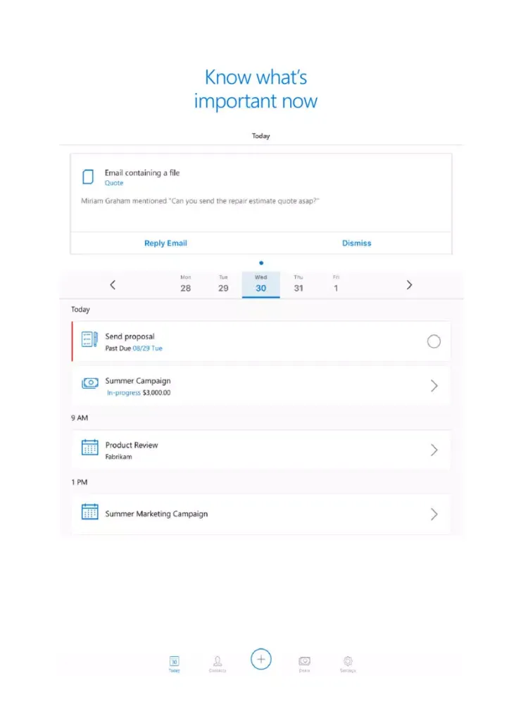 Outlook Customer Manager iPad  স্ক্রিনশট