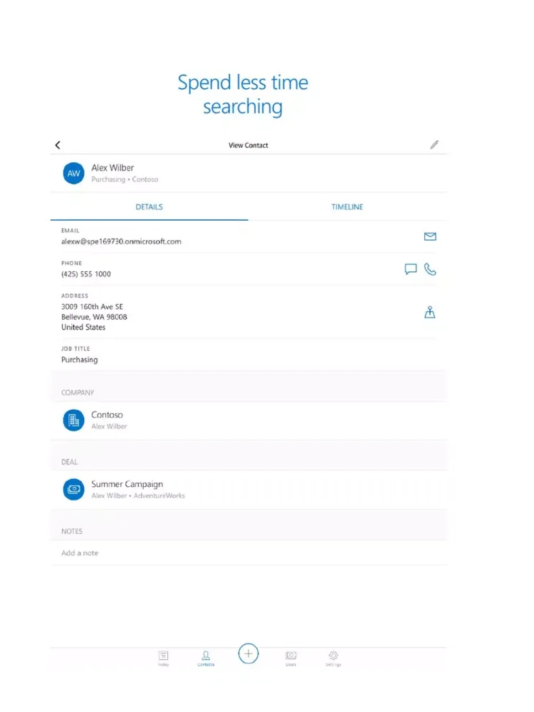 Outlook Customer Manager iPad  স্ক্রিনশট