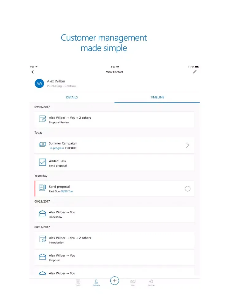 Outlook Customer Manager iPad  স্ক্রিনশট