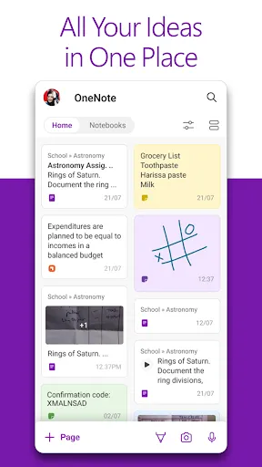 Zrzuty ekranu Microsoft OneNote: Save Notes