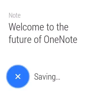 Скриншоты OneNote for Android Wear
