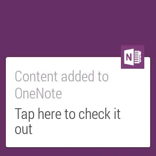 Скриншоты OneNote for Android Wear