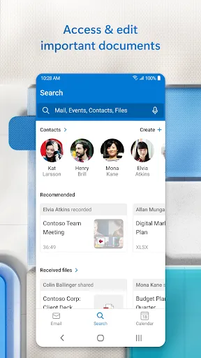 Captures d'écran de Microsoft Outlook