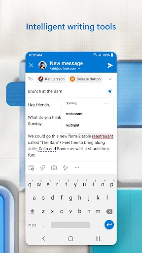 Captures d'écran de Microsoft Outlook